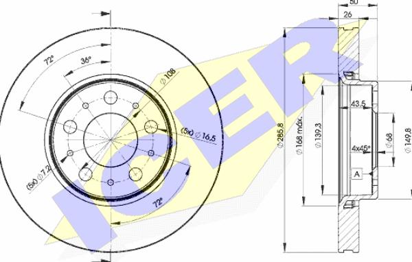 Icer 78BD4046-2 - Bremžu diski www.autospares.lv