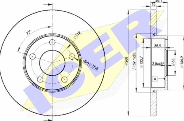 Icer 78BD4061-2 - Bremžu diski www.autospares.lv