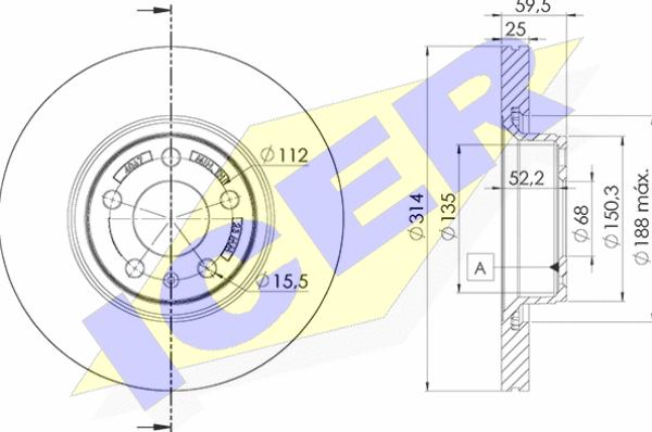 Icer 78BD4067-2 - Bremžu diski www.autospares.lv