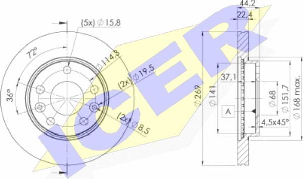 Icer 78BD4009-2 - Bremžu diski www.autospares.lv