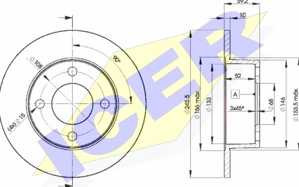 Icer 78BD4010-2 - Bremžu diski www.autospares.lv