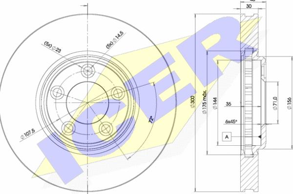 Icer 78BD4088-2 - Bremžu diski www.autospares.lv