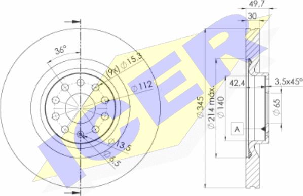 Icer 78BD4083-1 - Bremžu diski autospares.lv