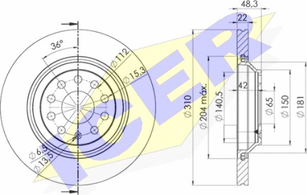 Icer 78BD4082-2 - Bremžu diski www.autospares.lv