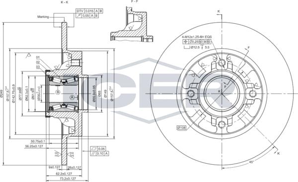 Icer 78BD4034-1 - Тормозной диск www.autospares.lv