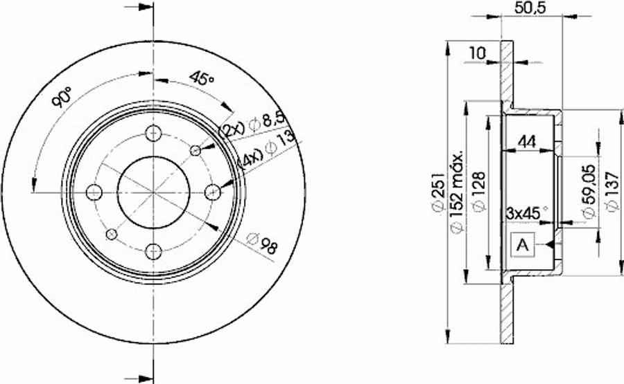 Icer 78BD4070 - Bremžu diski www.autospares.lv