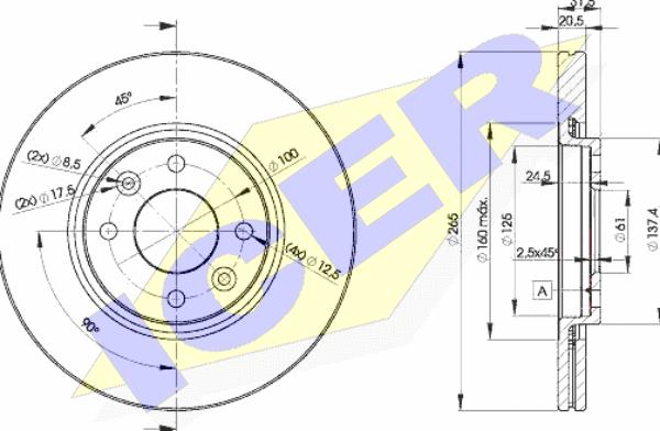 Icer 78BD4193-2 - Bremžu diski autospares.lv