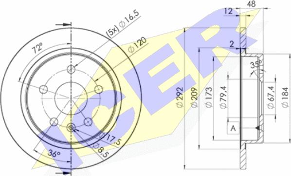 Icer 78BD4117-2 - Bremžu diski autospares.lv