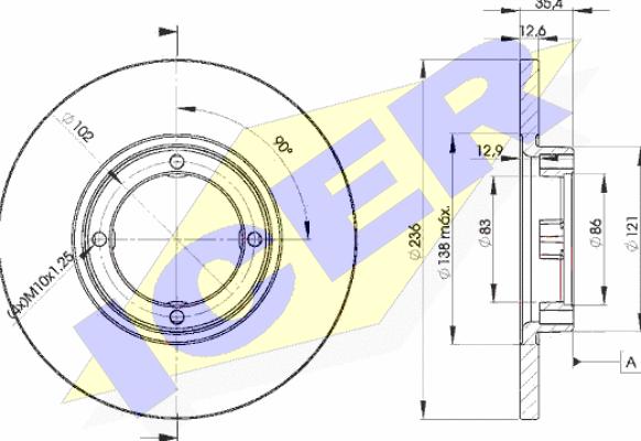 Icer 78BD4392-2 - Bremžu diski www.autospares.lv