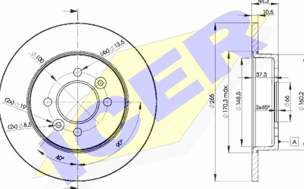 Icer 78BD4295-2 - Bremžu diski www.autospares.lv