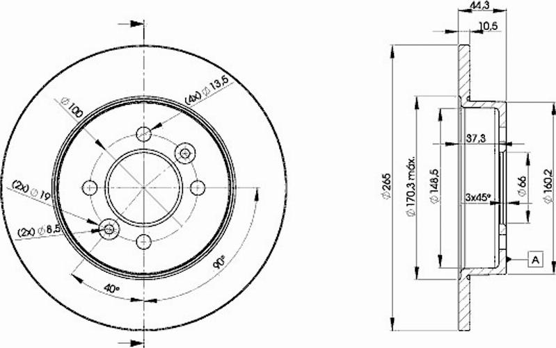 Icer 78BD4295 - Bremžu diski www.autospares.lv