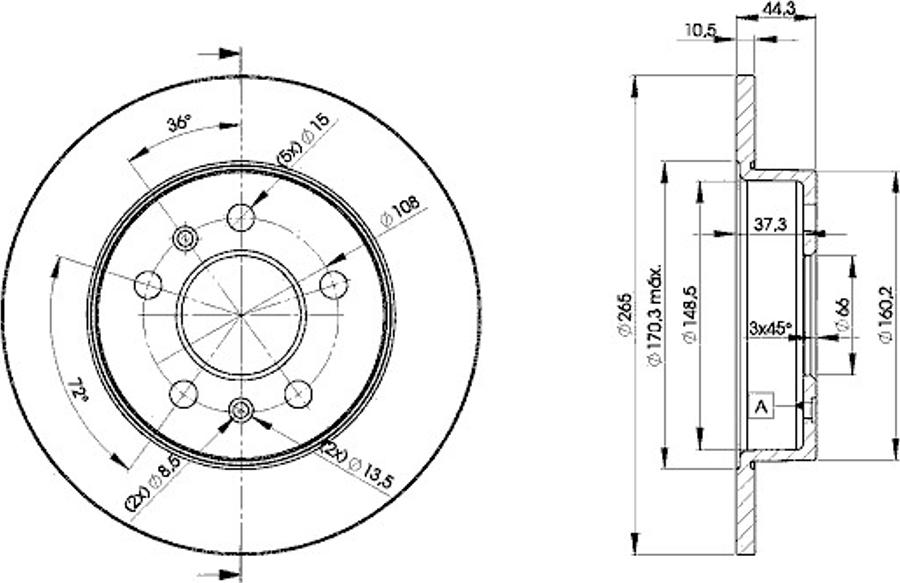 Icer 78BD4296 - Bremžu diski www.autospares.lv