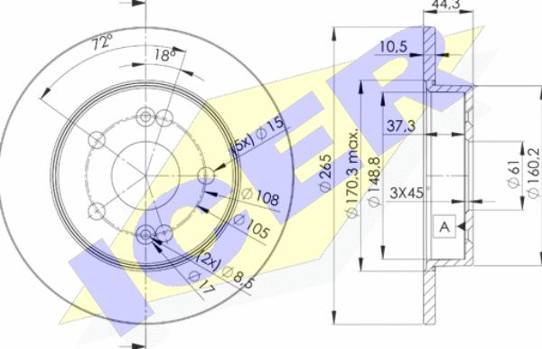 Icer 78BD4297-2 - Bremžu diski autospares.lv