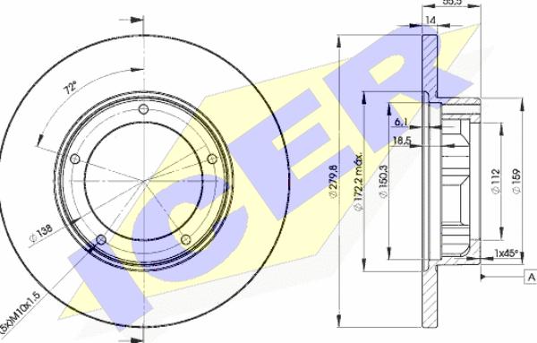 Icer 78BD4269-2 - Bremžu diski www.autospares.lv