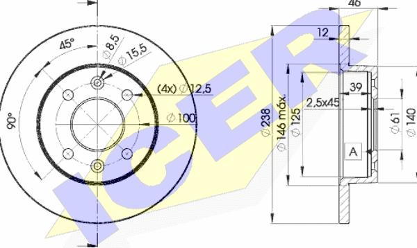 Icer 78BD4286-2 - Bremžu diski autospares.lv