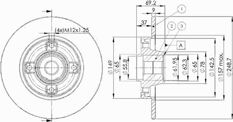 Icer 78BD4745 - Bremžu diski www.autospares.lv