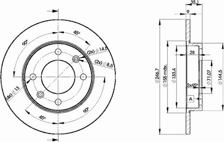 Icer 78BD4746 - Brake Disc www.autospares.lv