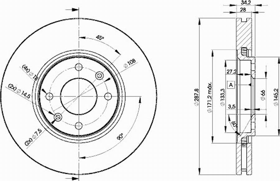 Icer 78BD4753 - Тормозной диск www.autospares.lv