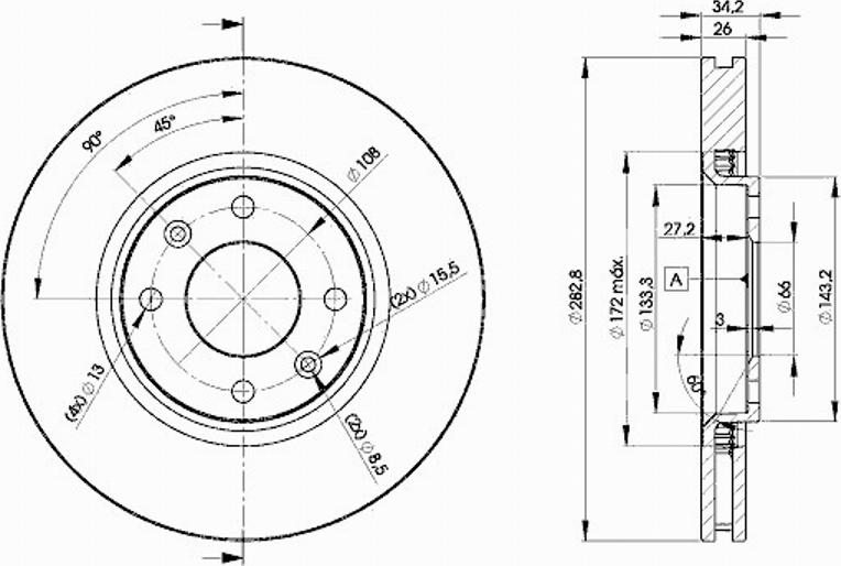 Icer 78BD4752 - Bremžu diski www.autospares.lv