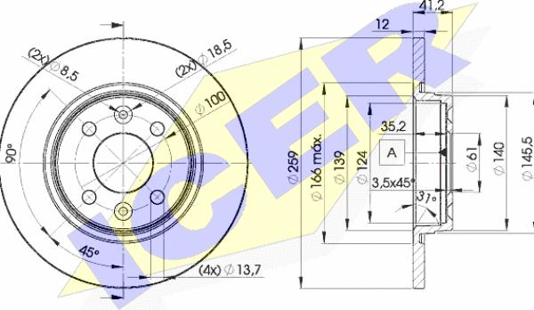 Icer 78BD4707-2 - Bremžu diski www.autospares.lv