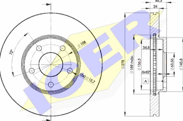 Icer 78BD5980-2 - Bremžu diski autospares.lv