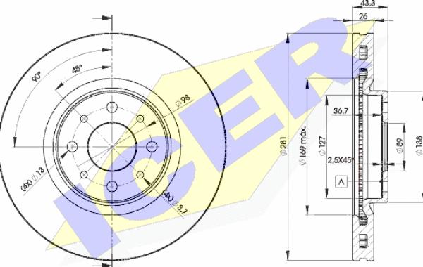 Icer 78BD5546-2 - Bremžu diski autospares.lv