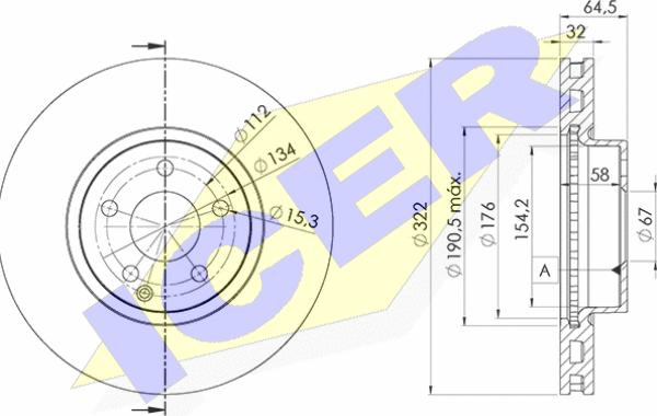 Icer 78BD5558-2 - Bremžu diski www.autospares.lv