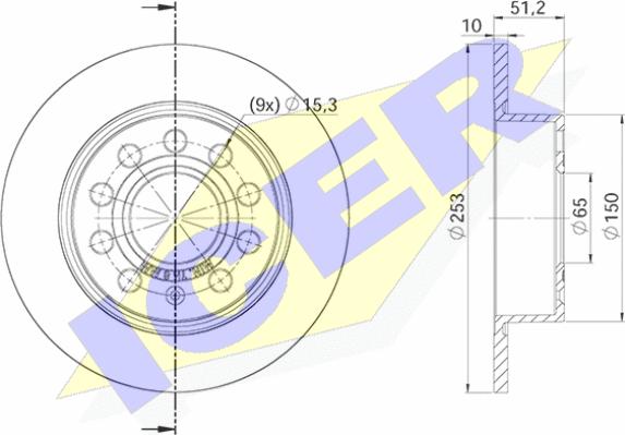 Icer 78BD5640-2 - Brake Disc www.autospares.lv