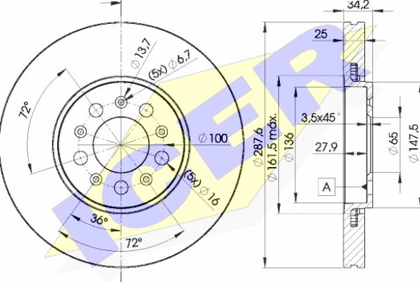 Icer 78BD5604-2 - Bremžu diski www.autospares.lv