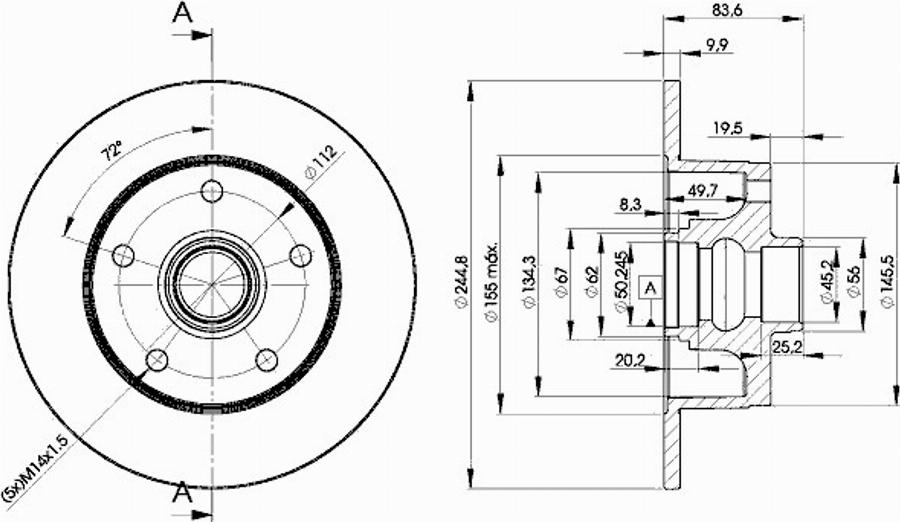 Icer 78BD5606 - Bremžu diski www.autospares.lv