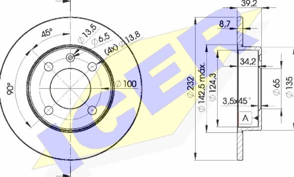 Icer 78BD5608-2 - Bremžu diski www.autospares.lv