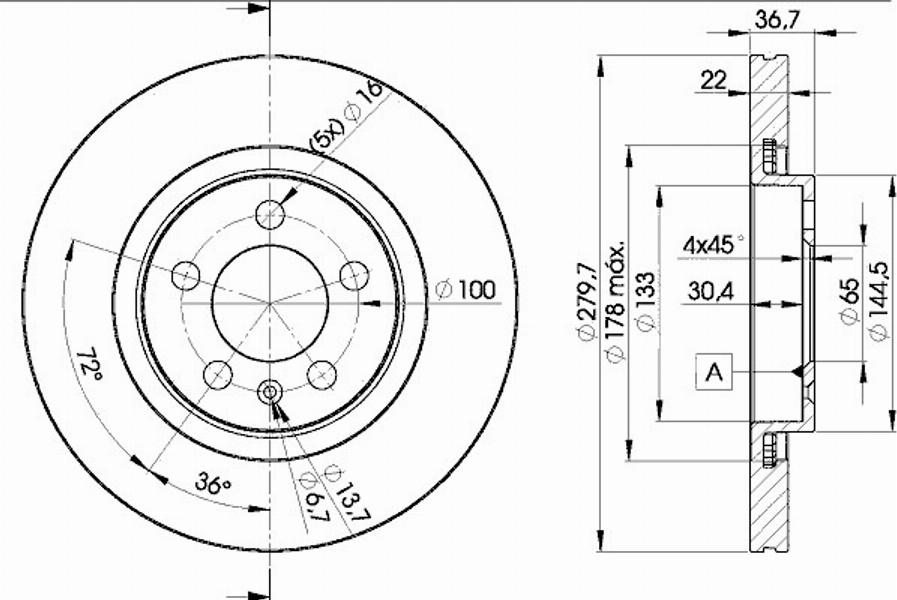 Icer 78BD5603 - Bremžu diski www.autospares.lv