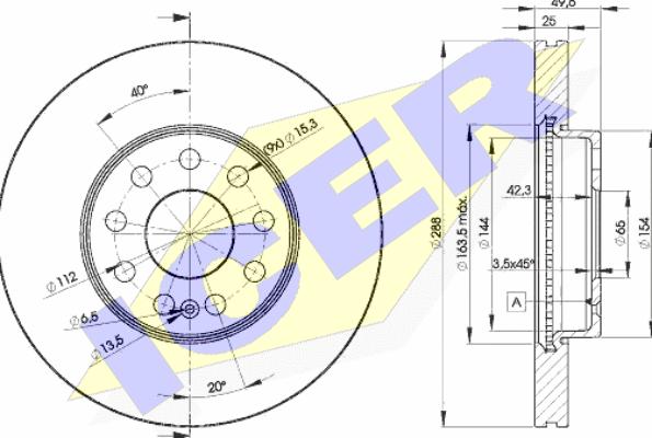 Icer 78BD5615-2 - Bremžu diski autospares.lv