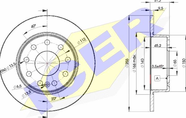 Icer 78BD5616-2 - Brake Disc www.autospares.lv