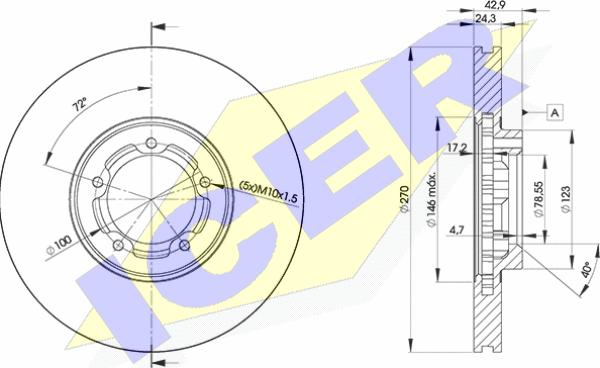 Icer 78BD5611-2 - Bremžu diski www.autospares.lv