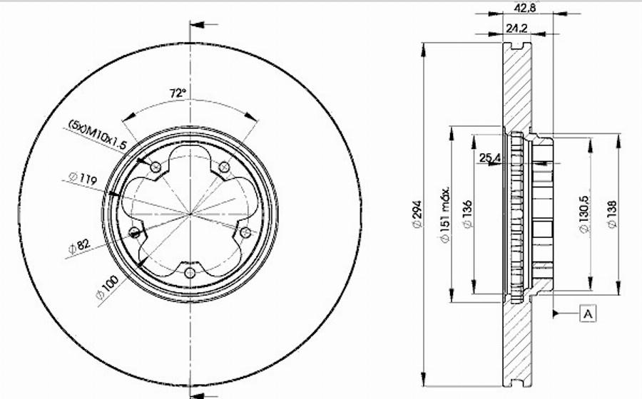 Icer 78BD5613 - Bremžu diski www.autospares.lv