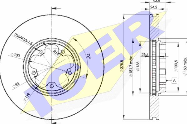 Icer 78BD5612-2 - Bremžu diski autospares.lv