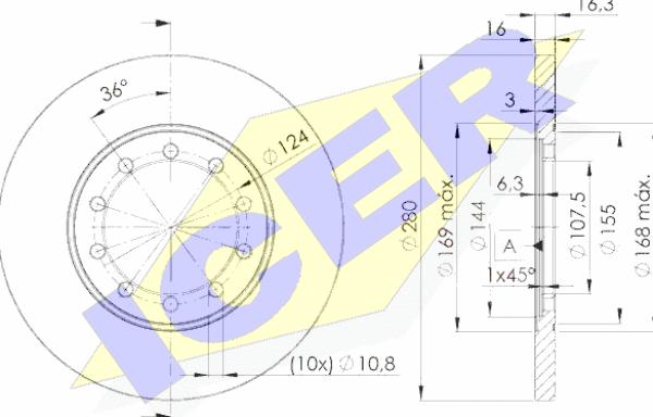 Icer 78BD5631-2 - Brake Disc www.autospares.lv