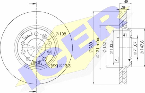 Icer 78BD5624-2 - Bremžu diski www.autospares.lv