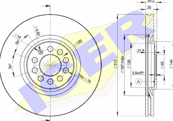 Icer 78BD5620-2 - Bremžu diski www.autospares.lv