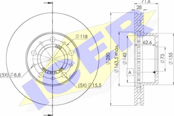 Icer 78BD5622-2 - Bremžu diski autospares.lv