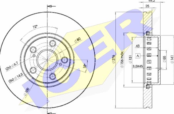 Icer 78BD5060-2 - Bremžu diski www.autospares.lv