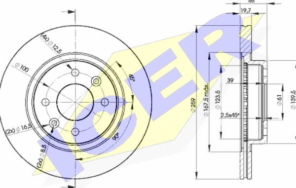 Icer 78BD5081-2 - Bremžu diski www.autospares.lv