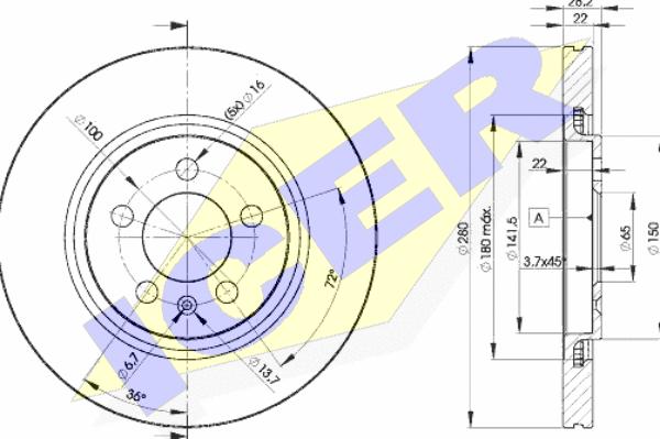 Icer 78BD5031-2 - Bremžu diski www.autospares.lv