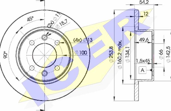 Icer 78BD5166-2 - Bremžu diski www.autospares.lv