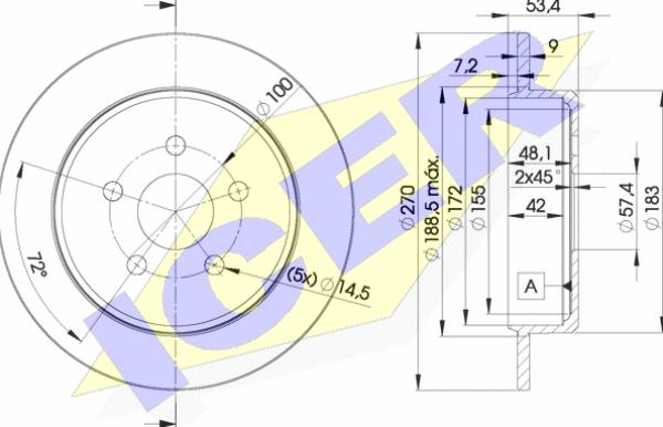 Icer 78BD5114-2 - Bremžu diski www.autospares.lv