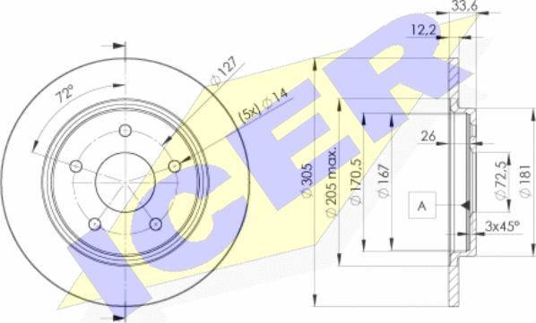 Icer 78BD5173-2 - Bremžu diski autospares.lv