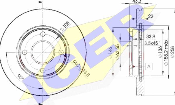 Icer 78BD5344-2 - Bremžu diski autospares.lv