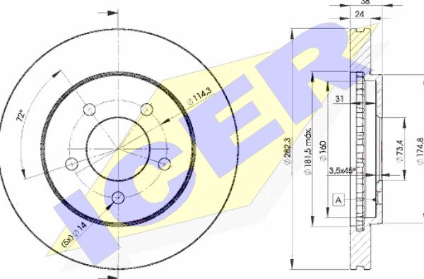 Icer 78BD5347-2 - Bremžu diski autospares.lv