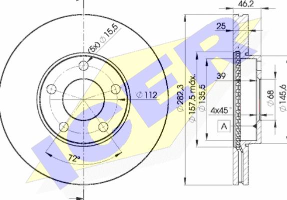 Icer 78BD5306-2 - Bremžu diski www.autospares.lv